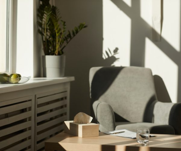 Empty office of psychologist